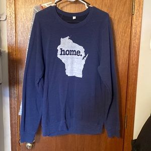 Navy Wisconsin Home crew neck sweatshirt